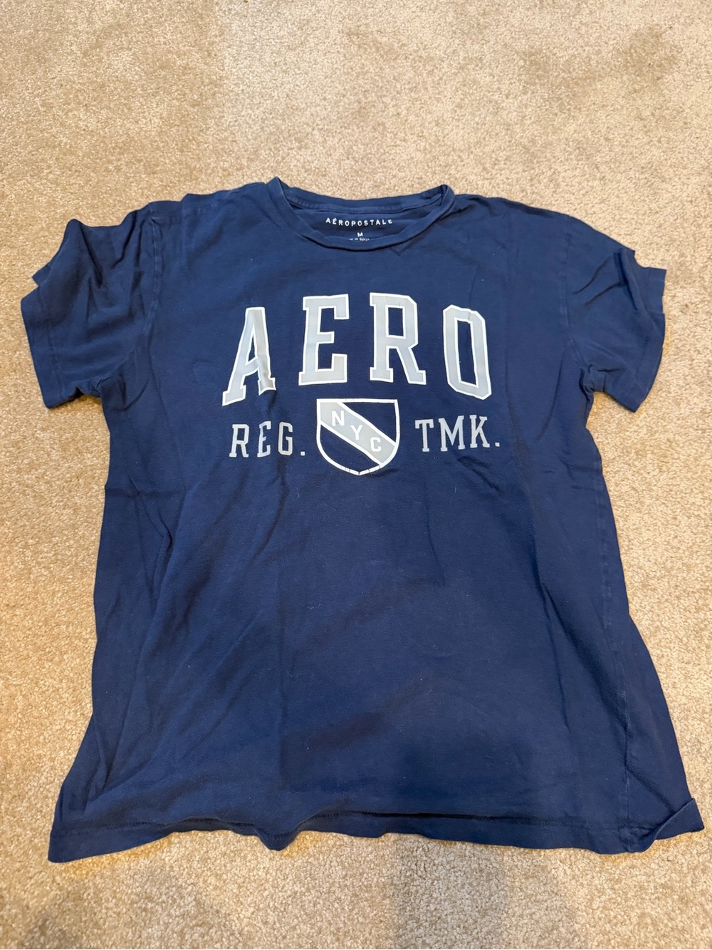 Aeropostale Navy Blue AERO Graphic Tee Size Medium